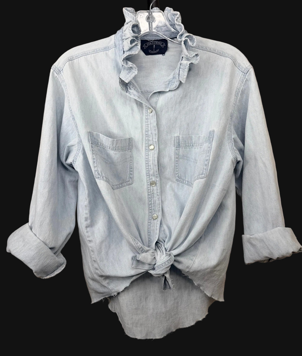Betty S/M Denim w/ American flag patch