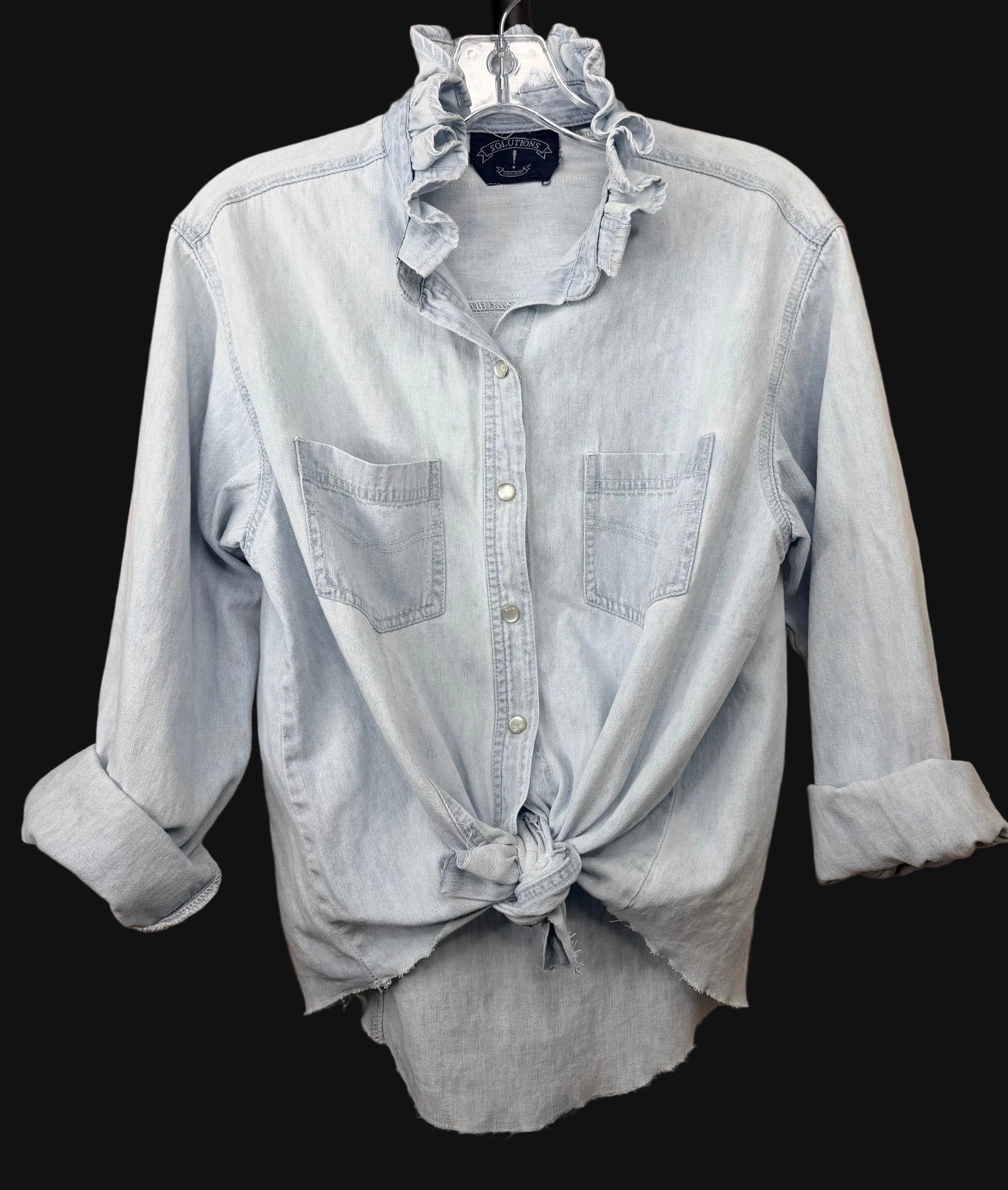 Betty S/M Denim w/ American flag patch