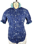 Carolina short sleeve with contrast collar and cuff size S/M